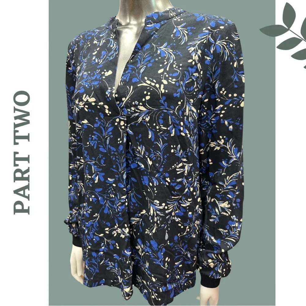 Part Two Milean Blouse Blue Black
Long Sleeve Print Size 10 - Picture 4 of 10